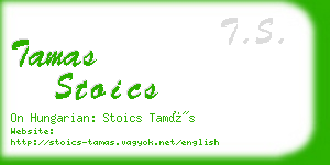 tamas stoics business card